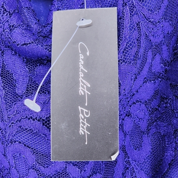 Candalite Women's Cold Shoulder Lace High Slit Prom Dress - MP - Picture 5 of 5